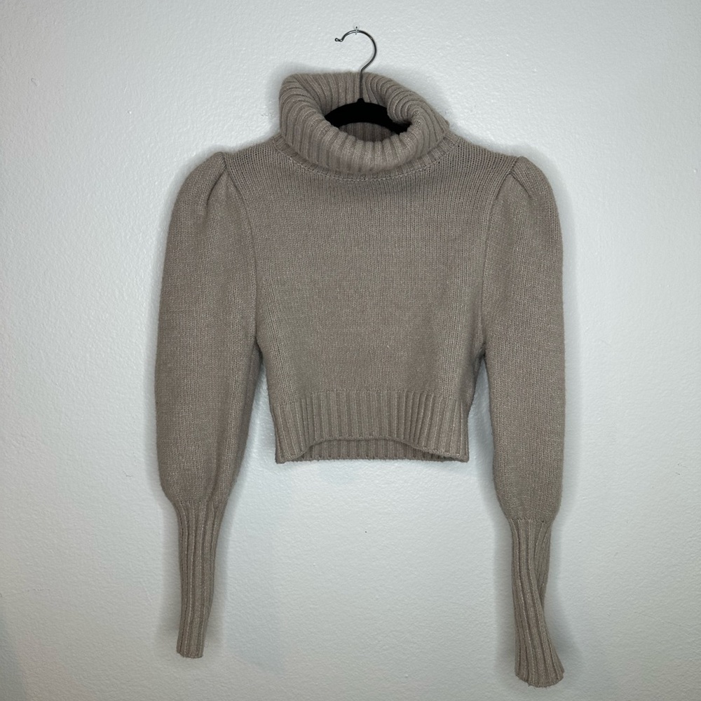 Zara Cropped Turtleneck Sweater
